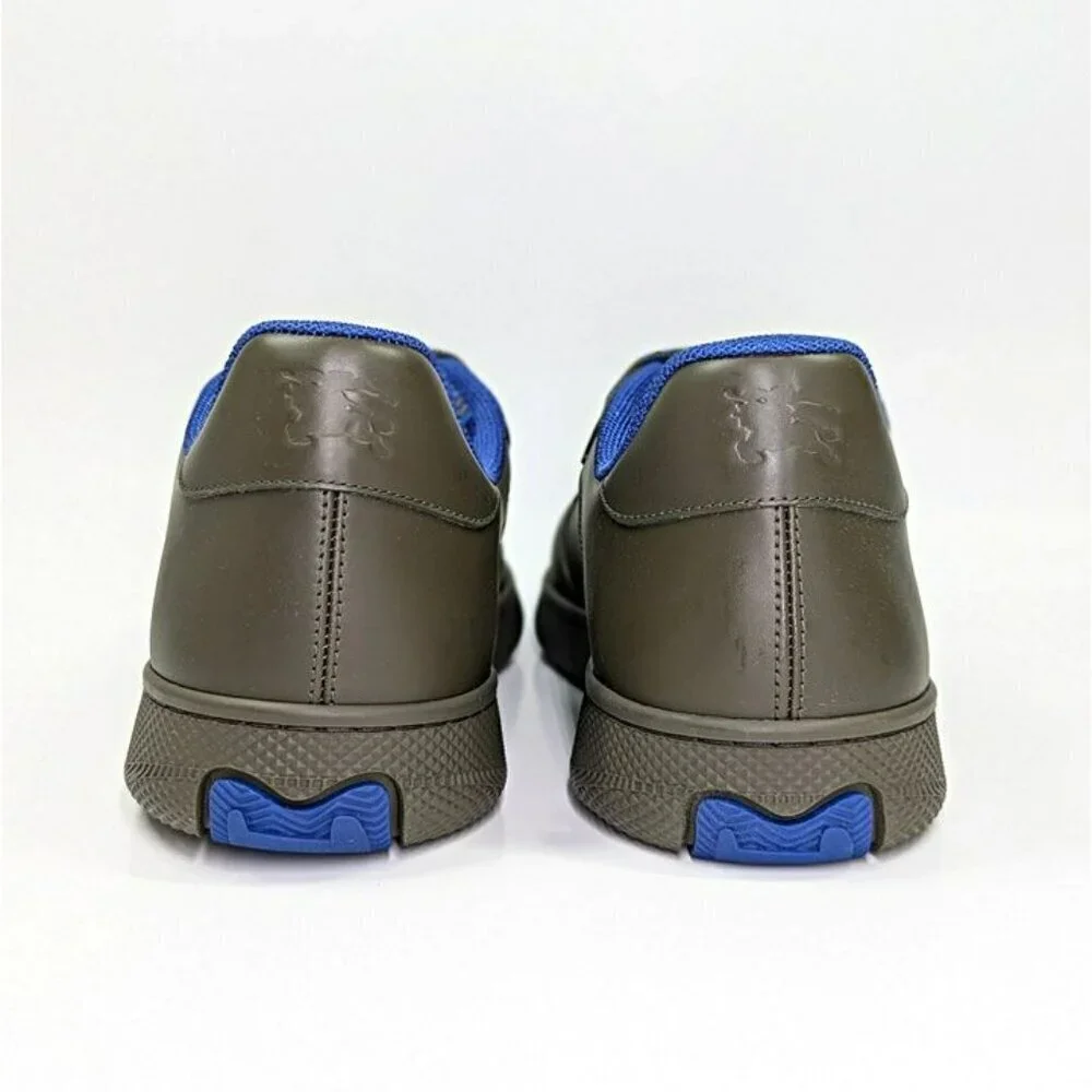 Burberry Men's Terrace Low Top Leather Sneakers in Loch Size 45 (MSRP $820) - Picture 10 of 12